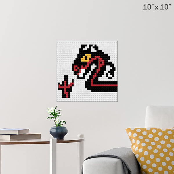 Shiny Rayquaza Brick Poster