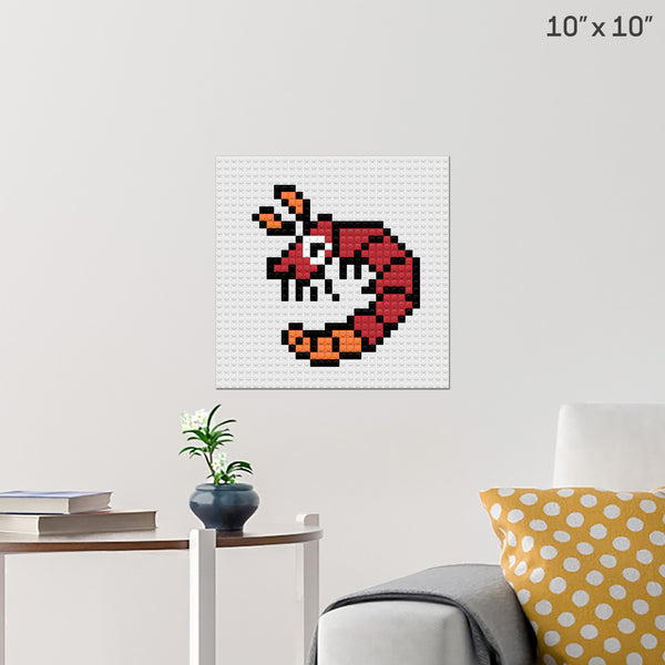 Shrimp Brick Poster