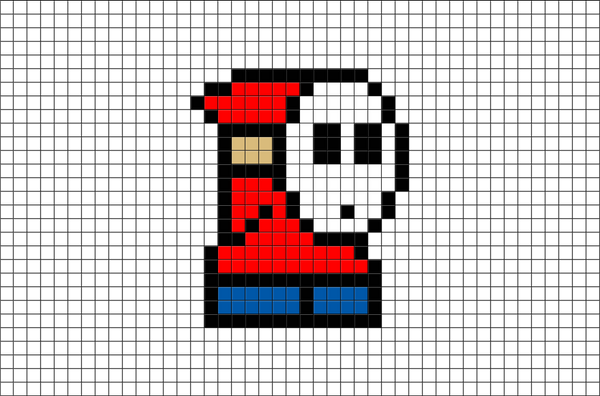 Shy Guy Pixel Art