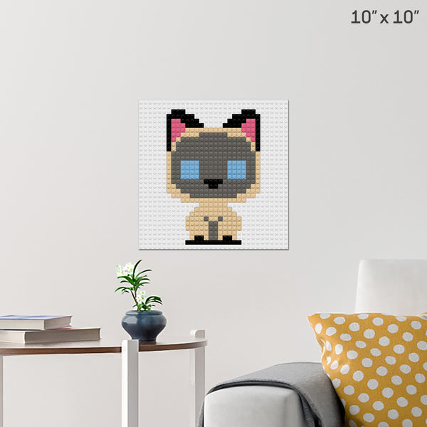 Siamese Cat Brick Poster