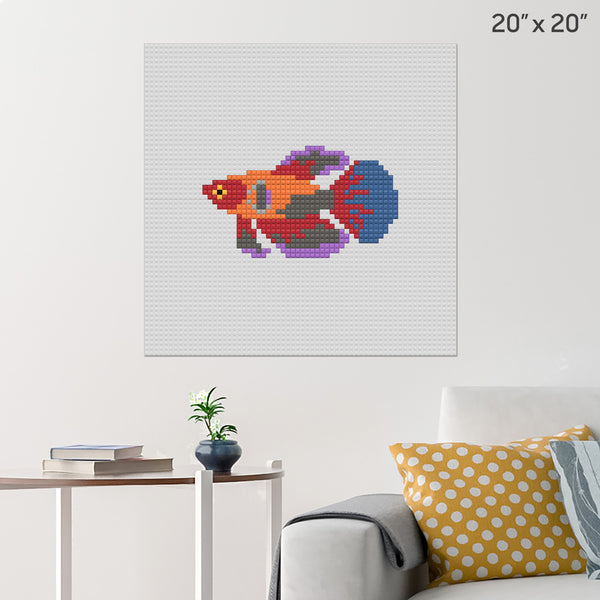 Siamese Fighting Fish Brick Poster