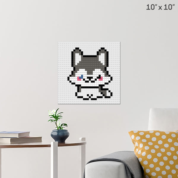 Siberian Husky Brick Poster