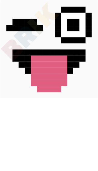 Silly Wink Face Pixel Art