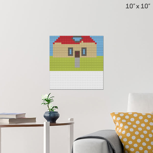simple mansion Brick Poster
