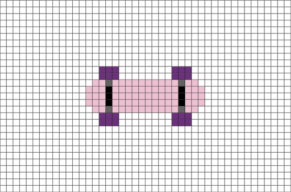 Skateboard Pixel Art