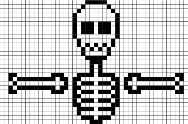 Skeleton Pixel Art