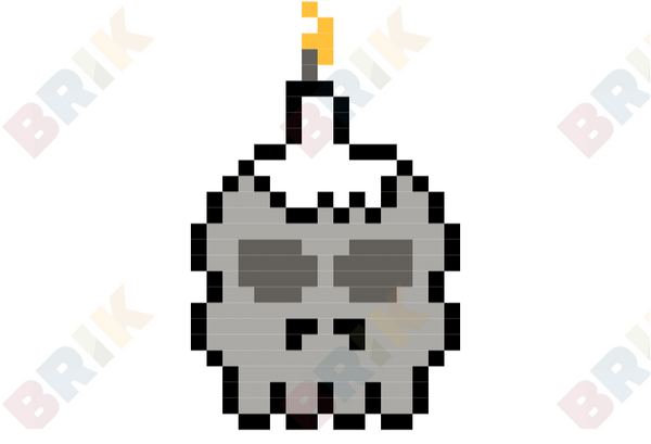 Skull Candle Pixel Art