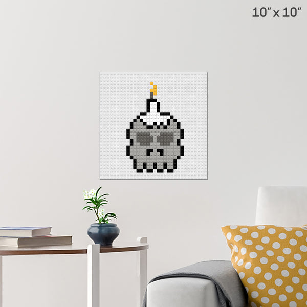 Skull Candle Brick Poster