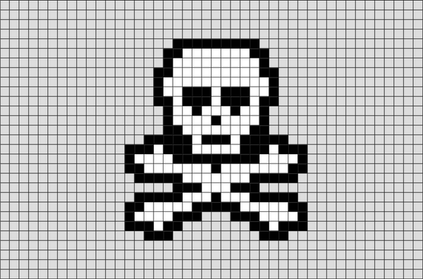 Skull Pixel Art