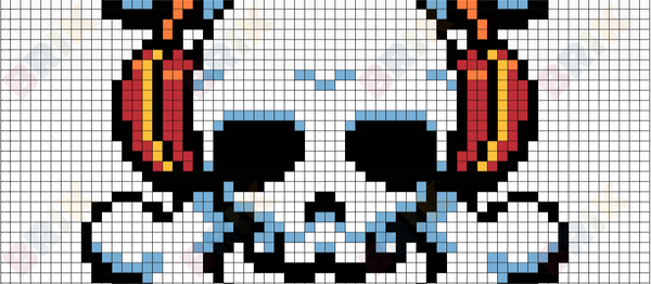 Skull Pixel Art