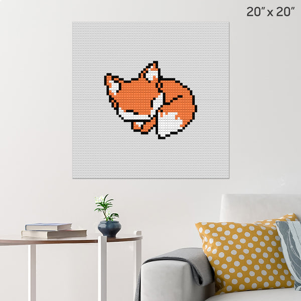 Sleeping Fox Brick Poster