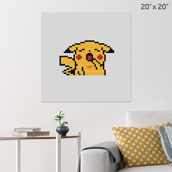 Sleepy Pikachu Brick Poster