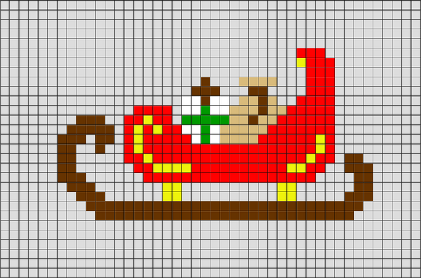 Sleigh Pixel Art
