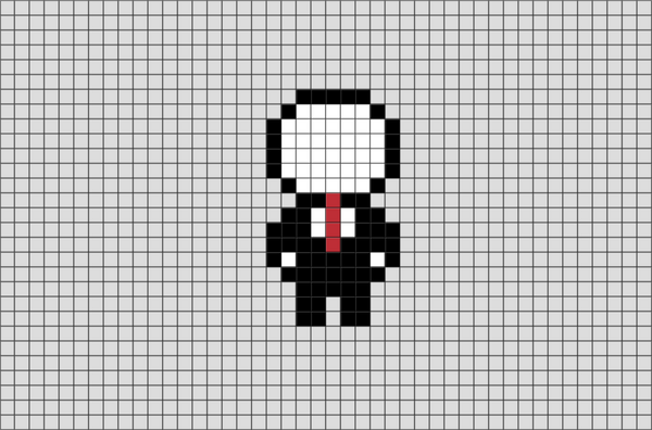 Slender Man Pixel Art
