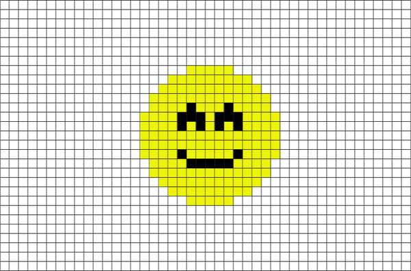 Slightly Smiling Face Emoji Pixel Art