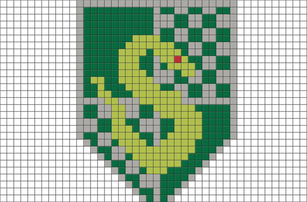 Slytherin Crest Pixel Art