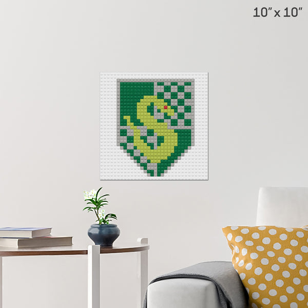Slytherin Crest Brick Poster
