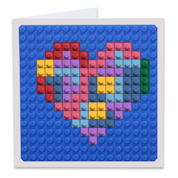 Small Tetris Heart Greeting Card