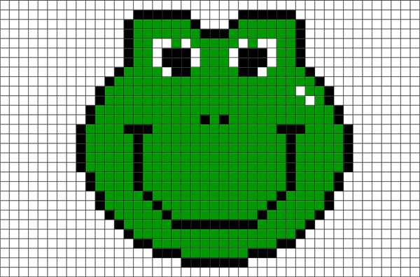 Smiley Frog Pixel Art