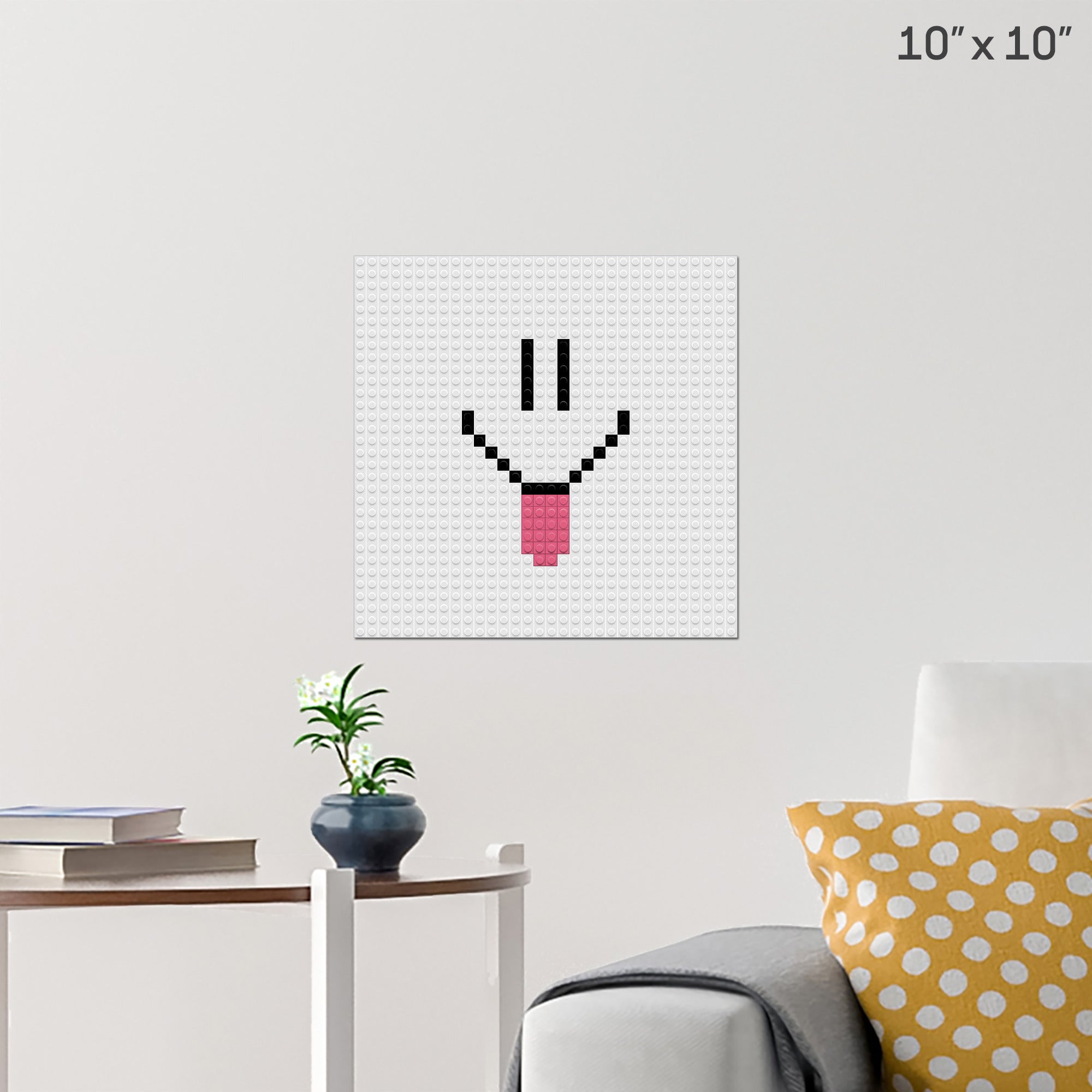 Smiley Wall Poster - Build Your Own with Bricks! - BRIK