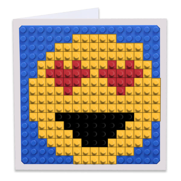 Smiling Face With Heart-Shaped Eyes Emoji Greeting Card