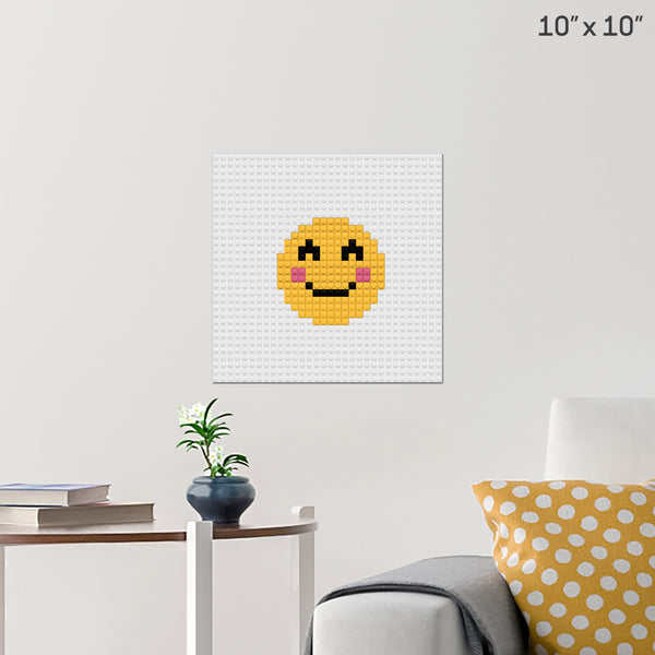 Smiling Face With Smiling Eyes Emoji Brick Poster