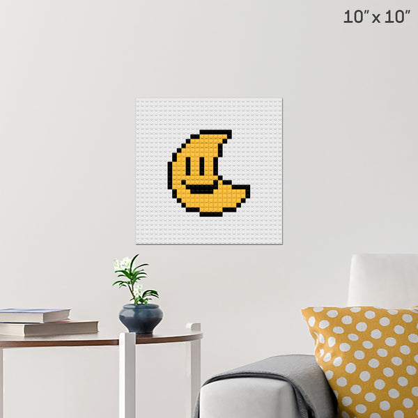 Smiling Moon Brick Poster