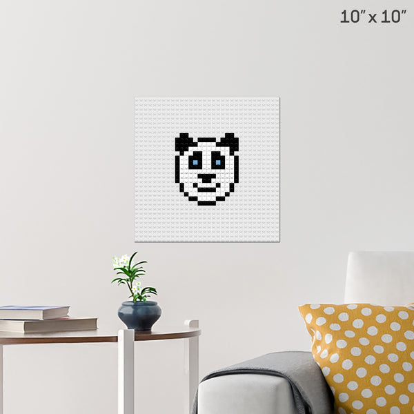 Smiling Panda Bear Brick Poster