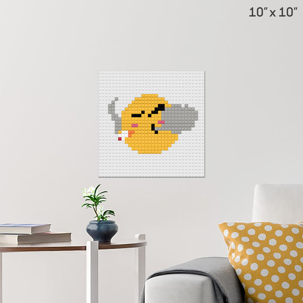 Smoking Emoji Brick Poster