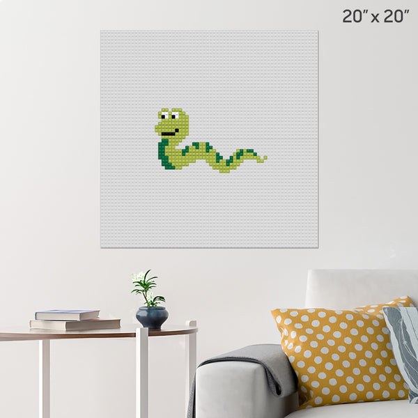Snake Brick Poster
