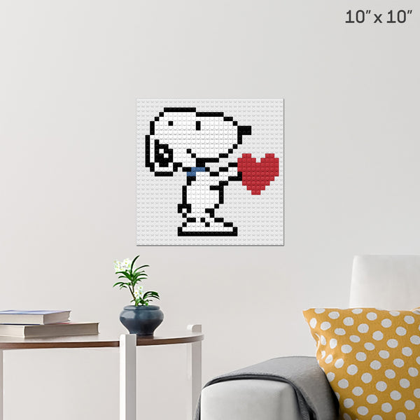 Snoopy Heart Brick Poster