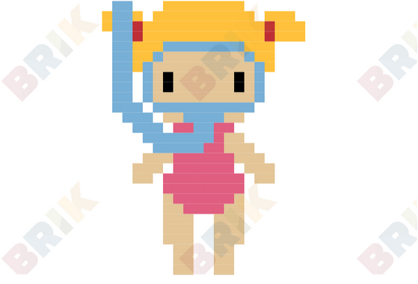 Snorkelling Pixel Art