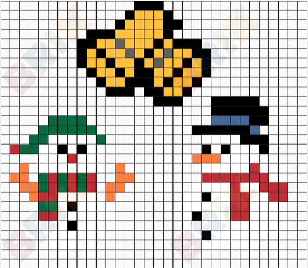 Snow Men and Bell