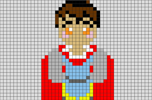 Snow White Prince Pixel Art
