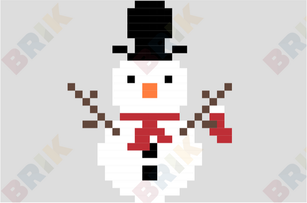 Snowman Pixel Art