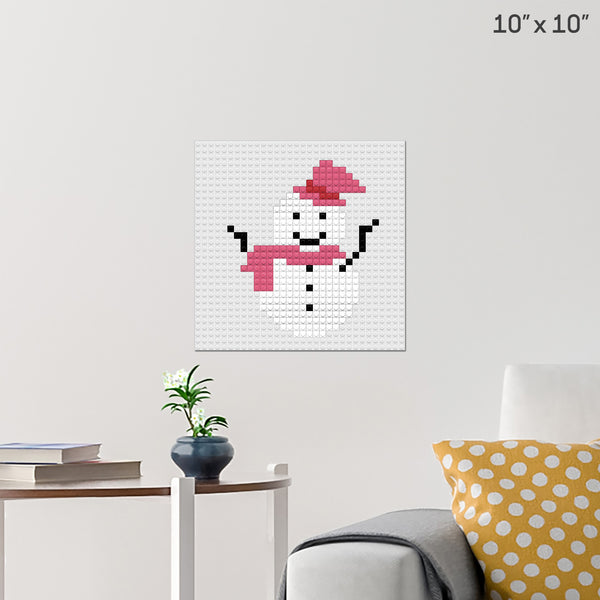 Snowman Brick Poster