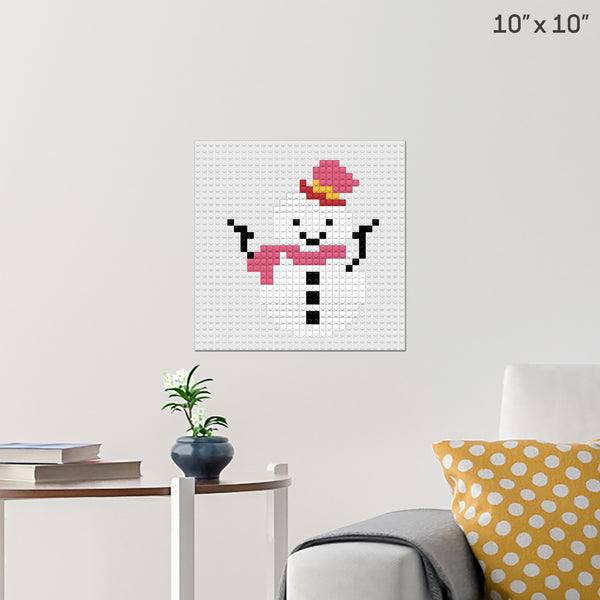 Snowman Brick Poster