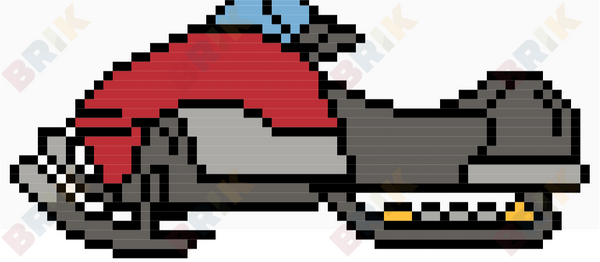 Snowmobile Pixel Art