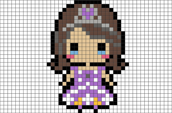 Sofia the First Pixel Art