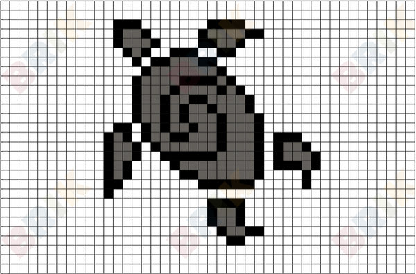 Softshell Turtle Pixel Art