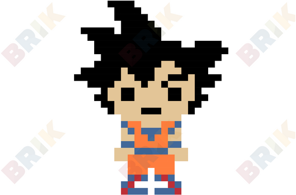 Son Goku Pixel Art