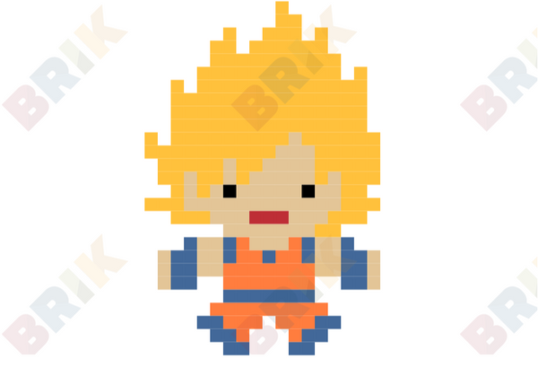 Son Goku Pixel Art