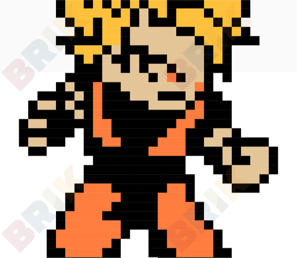 Son Goku Pixel Art
