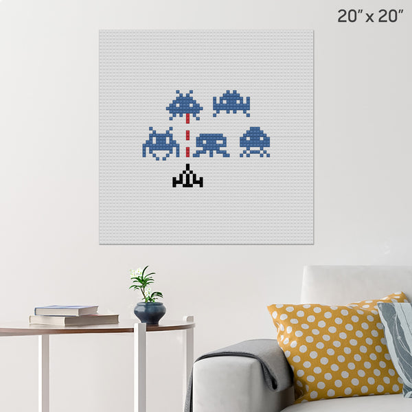 Space invaders Brick Poster