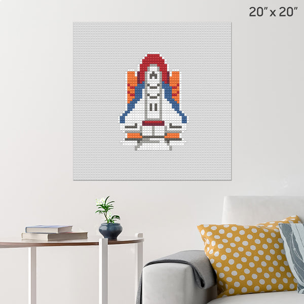 Space Shuttle Brick Poster