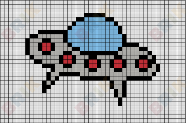 Spaceship Pixel Art