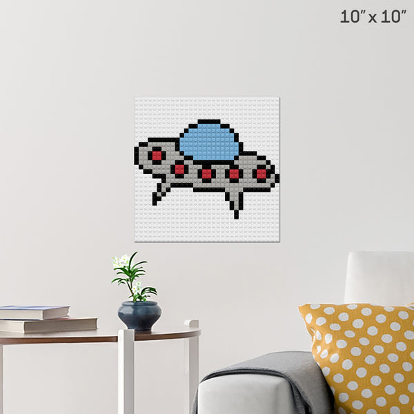 Spaceship Brick Poster