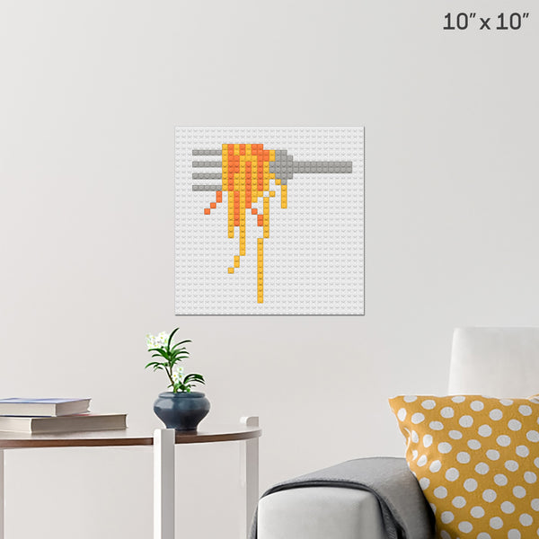 Spaghetti with Meatballs Brick Poster