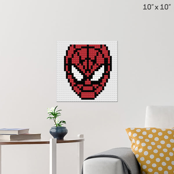 Spiderman Face Brick Poster