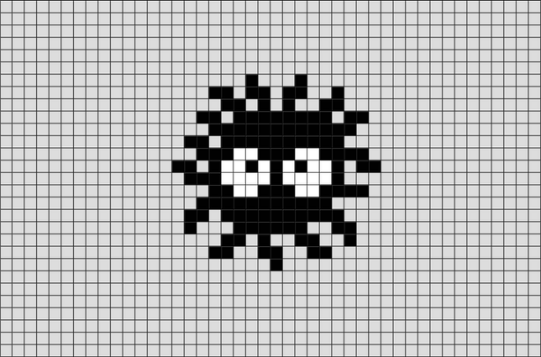 Spirited Away Soot Sprites Pixel Art
